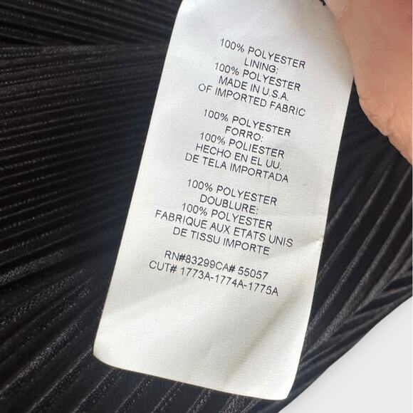 NEW BEBE PLISSÉ STRAPLESS DRESS IN BLACK, MEDIUM - Picture 5 of 8